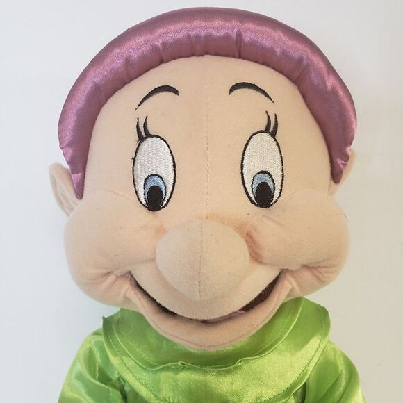 Disney Snow White and the Seven Dwarfs Dopey Plush Doll 12" Satin Clothes - Picture 1 of 8